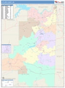 Le Flore County, OK Digital Map Color Cast Style